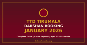 TTD Tirumala Darshan Booking Updates January 2026 – Complete Guide with Dates & Schedule