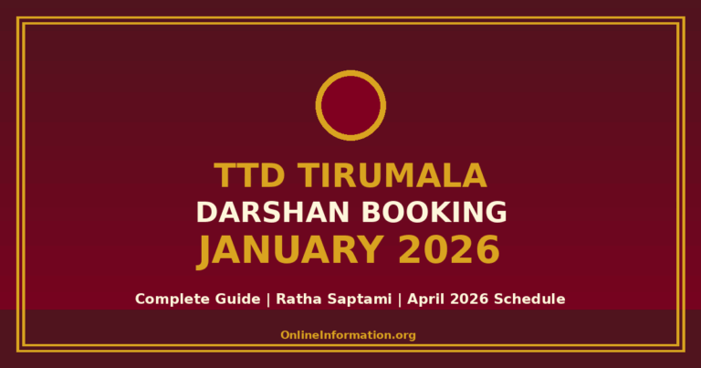 TTD Tirumala Darshan Booking Updates January 2026 – Complete Guide with Dates & Schedule