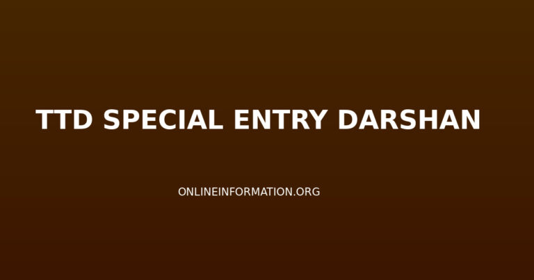 TTD Special Entry Darshan (SED): Rs. 300 Ticket Booking, Timings, Rules and Complete Guide