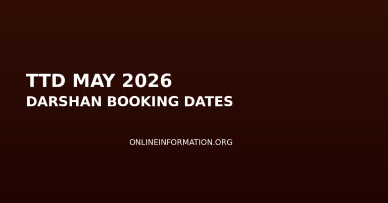 TTD May 2026 Darshan Booking Dates: SED Quota, Seva Schedule and Complete Guide